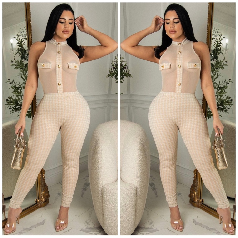 Sheer Top Jumpsuit